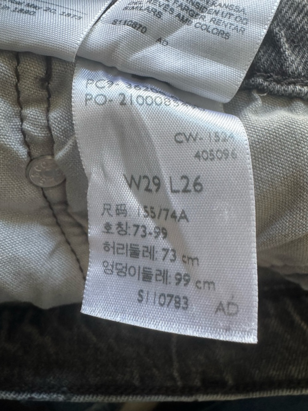 Levi’s Premium 501 Straight Jeans Black Wash Button Fly W29 - Picture 7 of 7